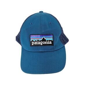 VINTAGE PATAGONIA TEAL MESH BACK SNAPBACK CAP – CLASSIC DESIGN – ORGANIC COTTON